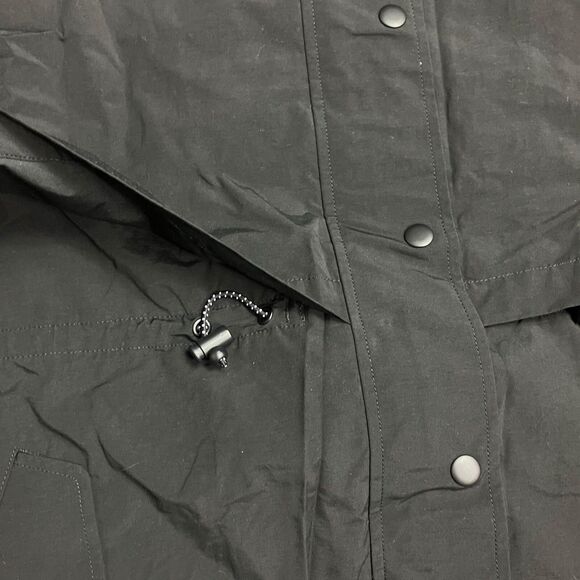 J Crew Rain Jacket XXL Tall Perfect Black Hooded Water Resistant Travel - Picture 9 of 16